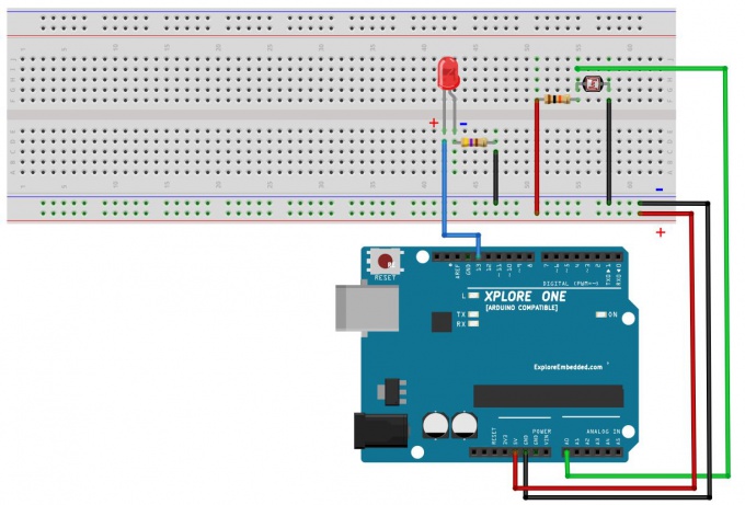 8 Lets measure the light in the room with LDR - Tutorials ldr switch circuit diagram 