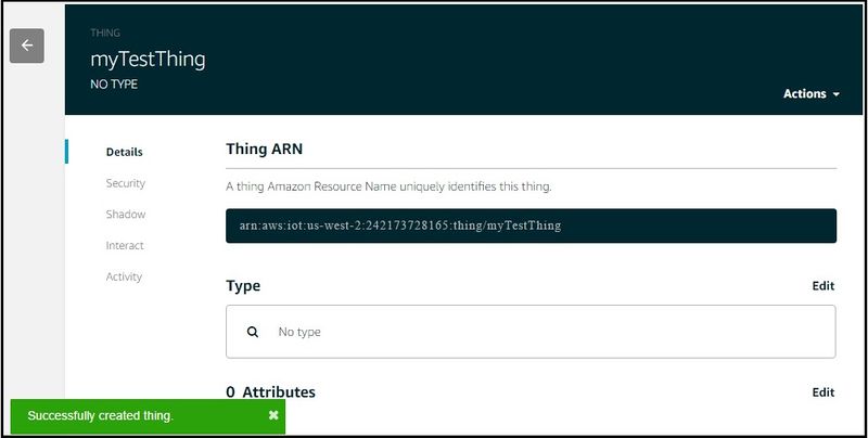 File:AwsIOT ThingCreatedSuccessfully.jpg